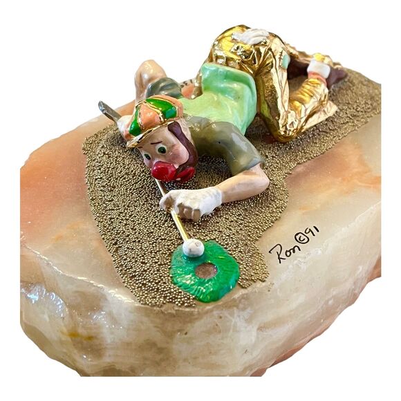 VTG Signed Numbered Ron Lee GOLFING CLOWN FIGURINE Putting Green Limited Edition - Picture 4 of 9